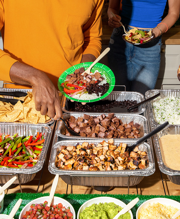 QDOBA Catering Hot Bar Game Day Watch Party