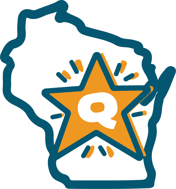 QDOBA's Wisconsin pride shines through with the iconic star logo set against the state's silhouette, representing the brand's long-standing presence and commitment to serving Mexican-inspired flavors in local communities.